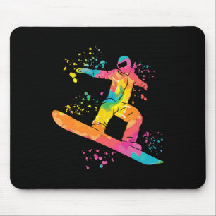 Snowboarder Colourful Snowboard Snowboarding 44 Mouse Pad