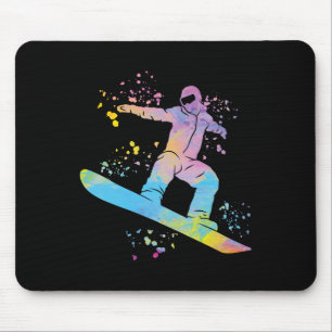 Snowboarder Colourful Snowboard Snowboarding 4  Mouse Pad