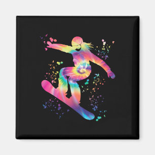 Snowboarder Colourful Snowboard Snowboarding Magnet