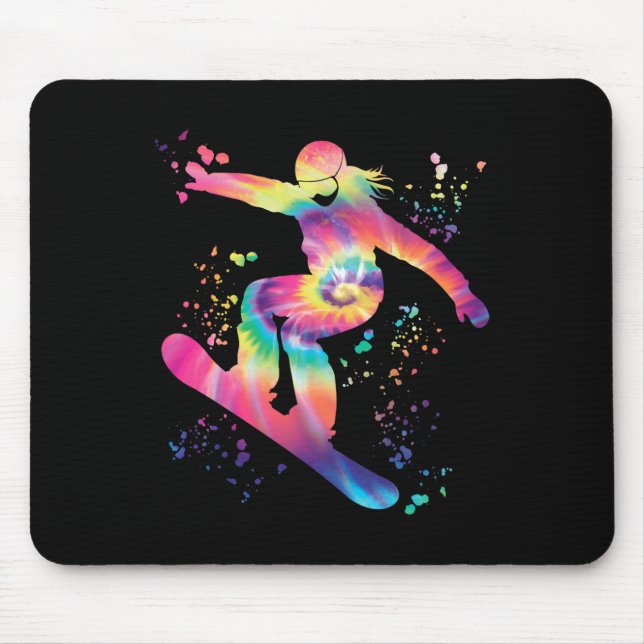 Snowboarder Colourful Snowboard Snowboarding  Mouse Pad (Front)