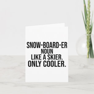 Snowboarder Definition Dictionary Funny Snowboardi Card