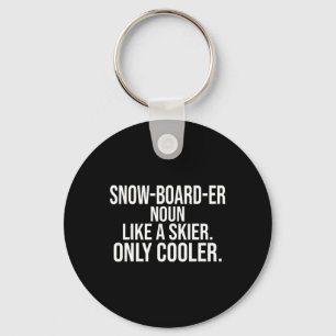 Snowboarder Definition Dictionary Funny Snowboardi Key Ring