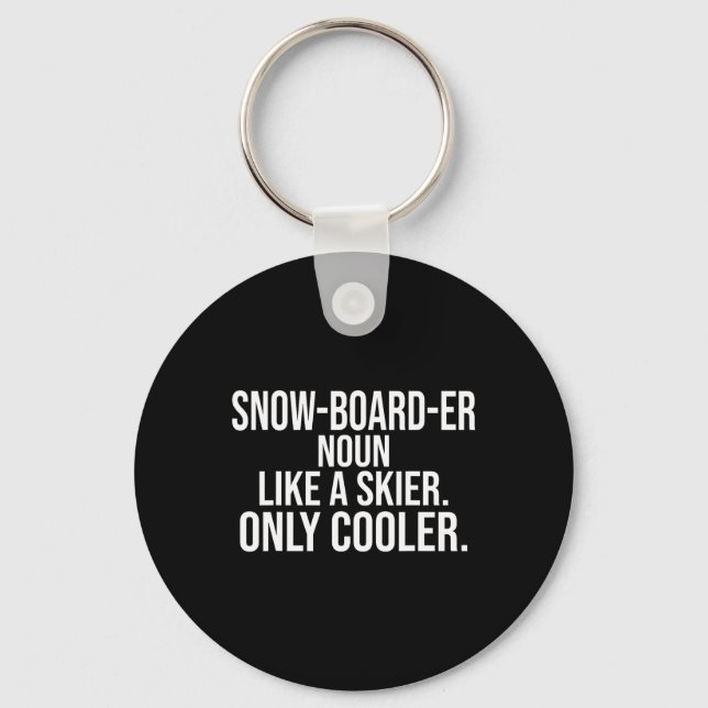 Snowboarder Definition Dictionary Funny Snowboardi Key Ring (Front)