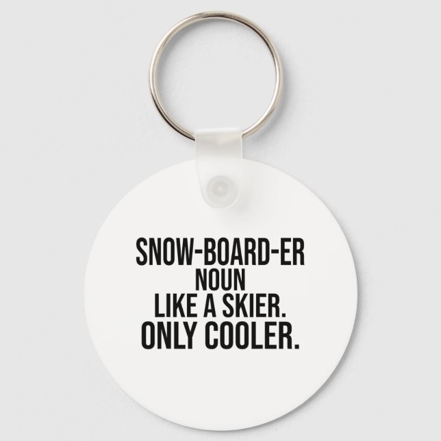 Snowboarder Definition Dictionary Funny Snowboardi Key Ring (Front)