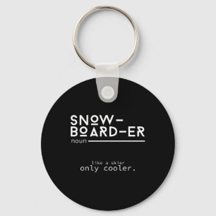 Snowboarder Definition Funny Snowboarding Winter S Key Ring