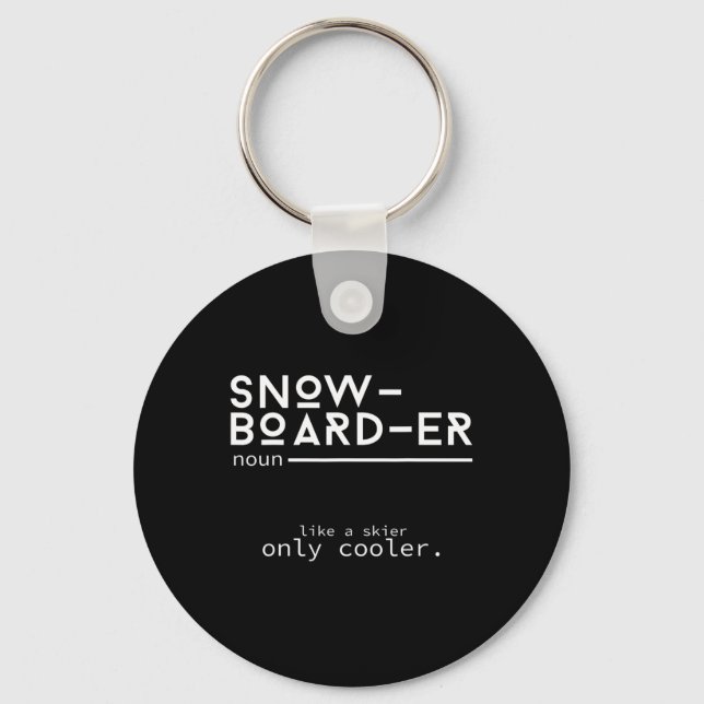 Snowboarder Definition Funny Snowboarding Winter S Key Ring (Front)
