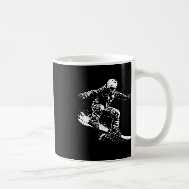 Snowboarder Drawing Snowboarding Slope 1  Coffee Mug (Right)