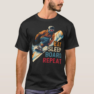 Snowboarder Eat Sleep Board T-Shirt
