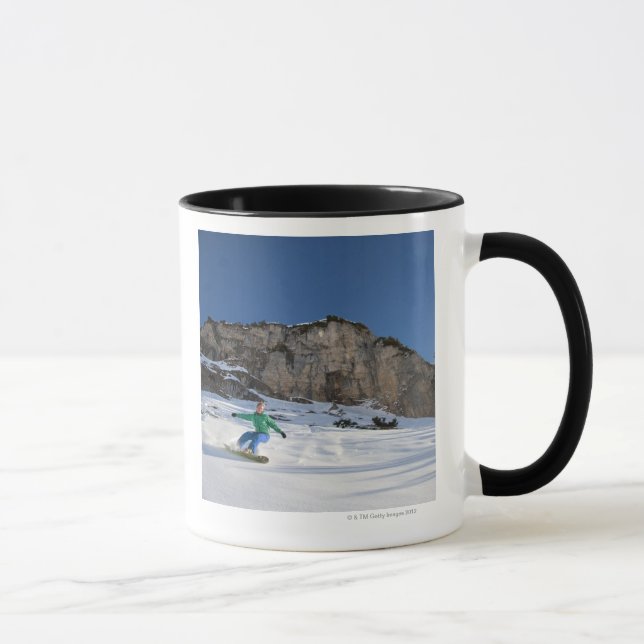 Snowboarder free riding mug (Right)