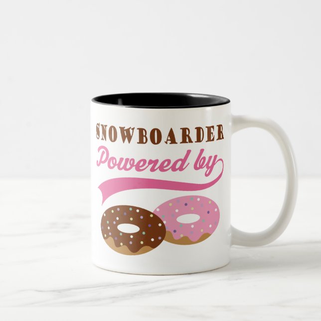 Snowboarder Funny Gift Two-Tone Coffee Mug (Right)