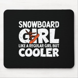 Snowboarder Girl Snowboard Snowboarding Gifts Wint Mouse Pad