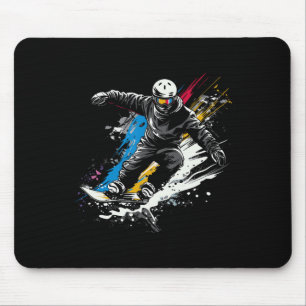 Snowboarder Graffiti Alpine Snowboarding  Mouse Pad
