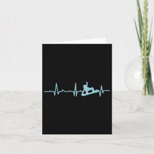 Snowboarder Heartbeat Snowboarding Skiing  Card