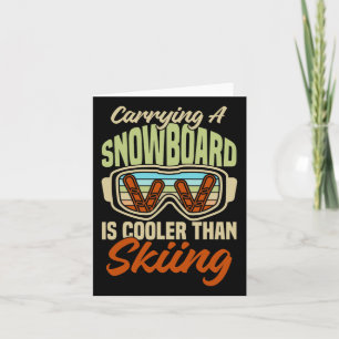 Snowboarder Helmet Gear Ski Slope Mountains Snowbo Card