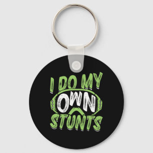 Snowboarder I Do My Own Stunts Snowboarding Childr Key Ring