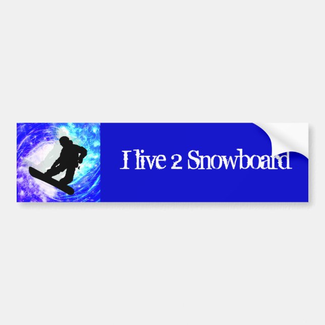 Snowboarder in Whiteout Bumper Sticker (Front)