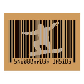 barcode postcard snowboarder inside postcards au