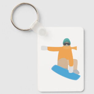 Snowboarder Key Ring