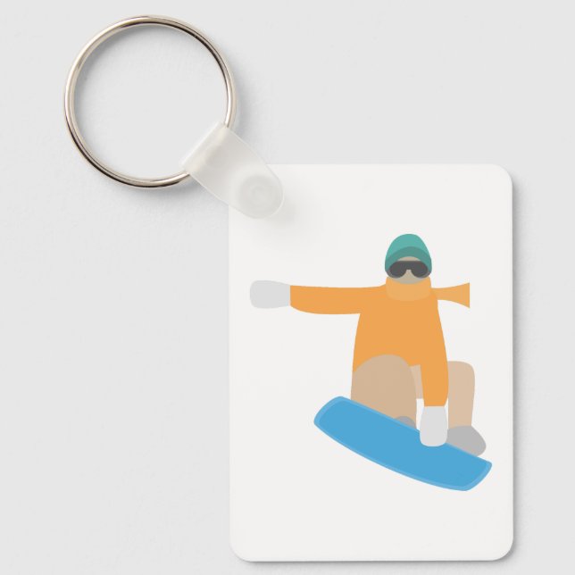 Snowboarder Key Ring (Front)