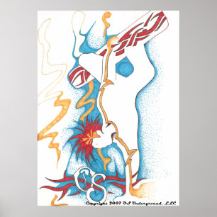 Snowboarder Large Poster