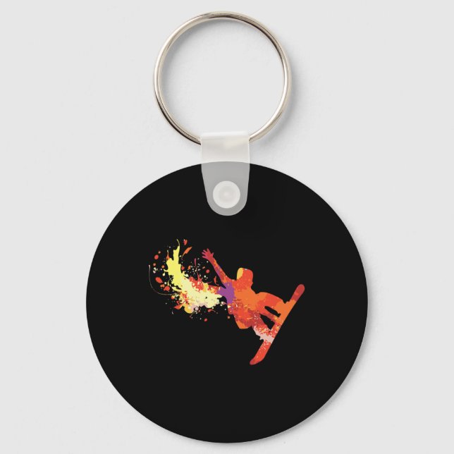 Snowboarder Life Snowboarding Fan Extreme Winter S Key Ring (Front)