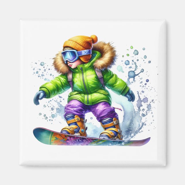 Snowboarder Magnet   (Front)