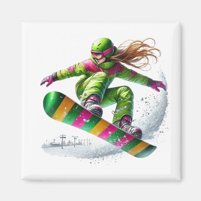 Snowboarder Magnet   (Front)