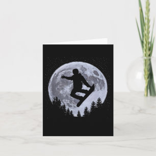 Snowboarder Moon Snowboarding Freestyle Pro Snowbo Card