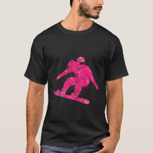 Snowboarder Mountains Ski Slope Retro Snowboarding T-Shirt