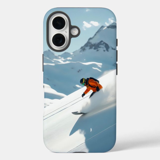 snowboarder on snow slope Case-Mate iPhone case (Back)
