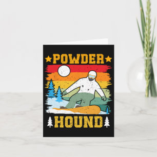Snowboarder Powder Hound Funny Snowboarding Kids Card