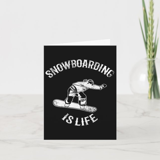Snowboarder Quote Alpine Snowboarding  Card (Front)