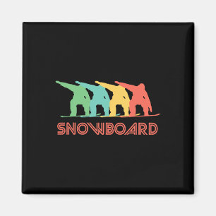 Snowboarder Retro Pop Art Snowboarding Graphic  Magnet