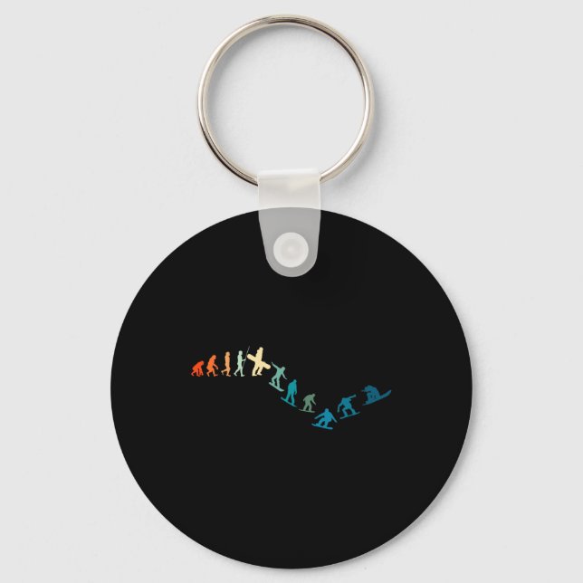 Snowboarder Retro Snowboarding Snowboard Extreme S Key Ring (Front)