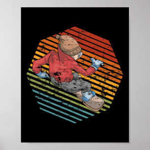 Snowboarder Retro Winter Sport Snowboarding Snowbo Poster