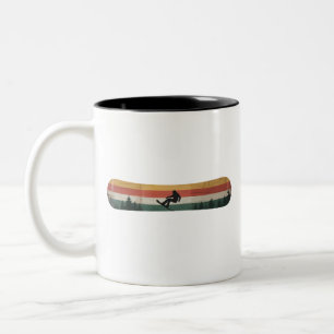 Snowboarder Retro Winter Sports Gift Two-Tone Coffee Mug