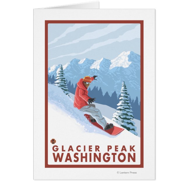 Snowboarder Scene - Glacier Peak, Washington (Front)