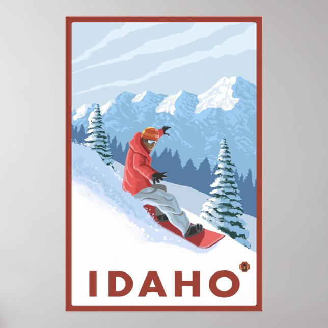 Snowboarder Scene - Idaho Poster (Front)