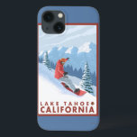 Snowboarder Scene - Lake Tahoe, California iPhone 13 Case<br><div class="desc">Snowboarder Scene - Lake Tahoe,  California - Vintage Travel Poster was created in 2007. This image depicts scenes from Lake Tahoe,  CA.</div>