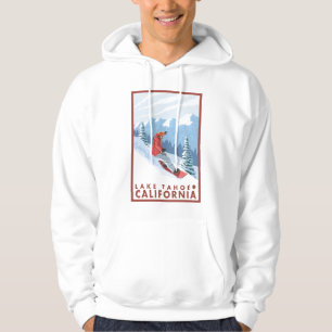 Snowboarder Scene - Lake Tahoe, California Hoodie
