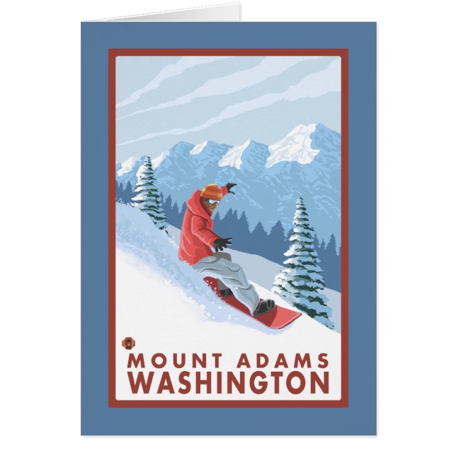 Snowboarder Scene - Mount Adams, Washington (Front)