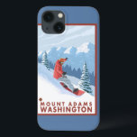 Snowboarder Scene - Mount Adams, Washington iPhone 13 Case<br><div class="desc">Snowboarder Scene - Mount Adams,  Washington - Vintage Travel Poster was created in 2007. This image depicts scenes from Mount Adams,  WA.</div>