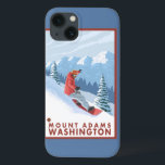 Snowboarder Scene - Mount Adams, Washington iPhone 13 Case<br><div class="desc">Snowboarder Scene - Mount Adams,  Washington - Vintage Travel Poster was created in 2007. This image depicts scenes from Mount Adams,  WA.</div>