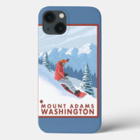 Snowboarder Scene - Mount Adams, Washington