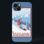 Snowboarder Scene - Mount Adams, Washington iPhone 13 Case<br><div class="desc">Snowboarder Scene - Mount Adams,  Washington - Vintage Travel Poster was created in 2007. This image depicts scenes from Mount Adams,  WA.</div>