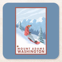 Snowboarder Scene - Mount Adams, Washington