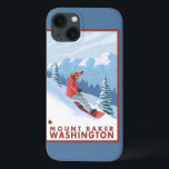 Snowboarder Scene - Mount Baker, Washington iPhone 13 Case<br><div class="desc">Snowboarder Scene - Mount Baker,  Washington - Vintage Travel Poster was created in 2007. This image depicts scenes from Mount Baker,  WA.</div>
