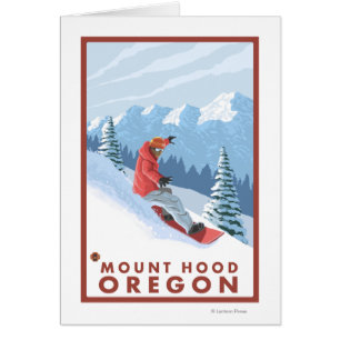 Snowboarder Scene - Mount Hood, Oregon