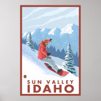 Snowboarder Scene - Sun Valley, Idaho