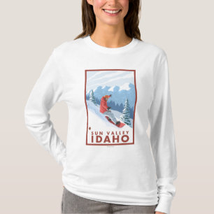 Snowboarder Scene - Sun Valley, Idaho T-Shirt